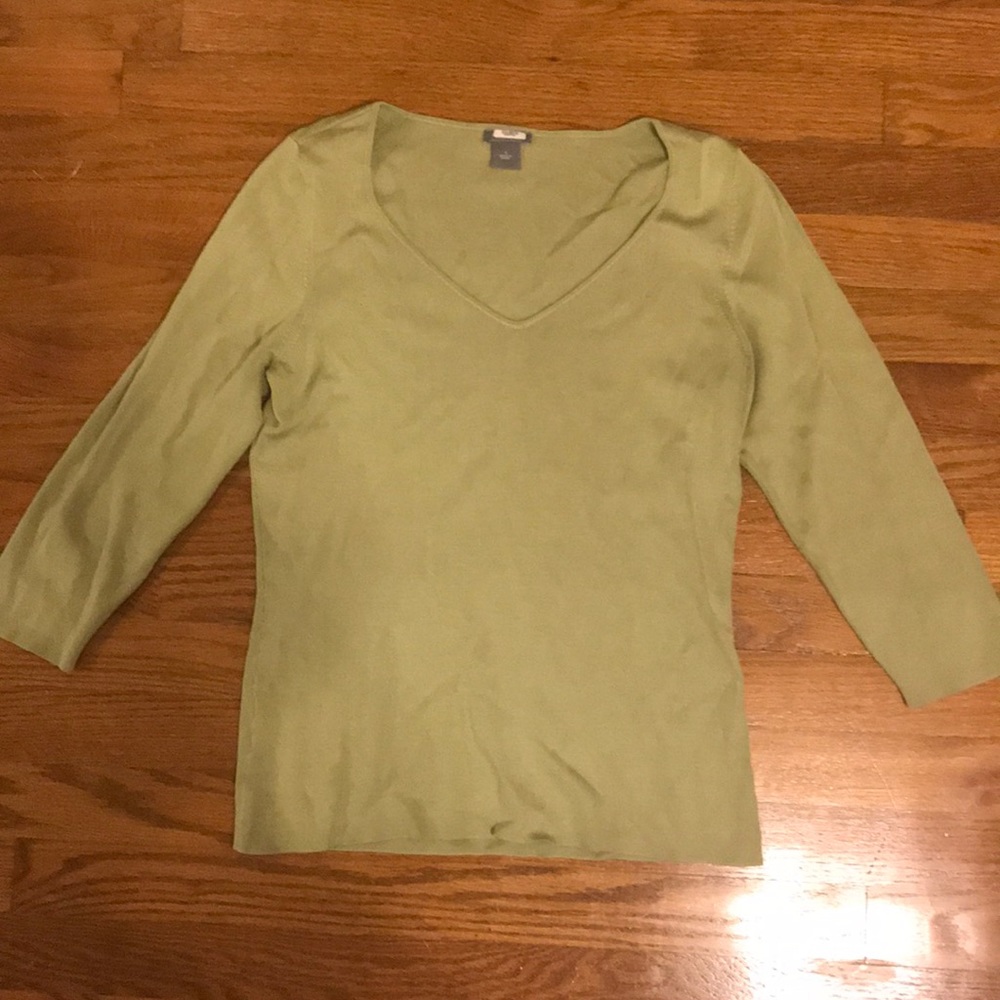 Ann Taylor green blouse